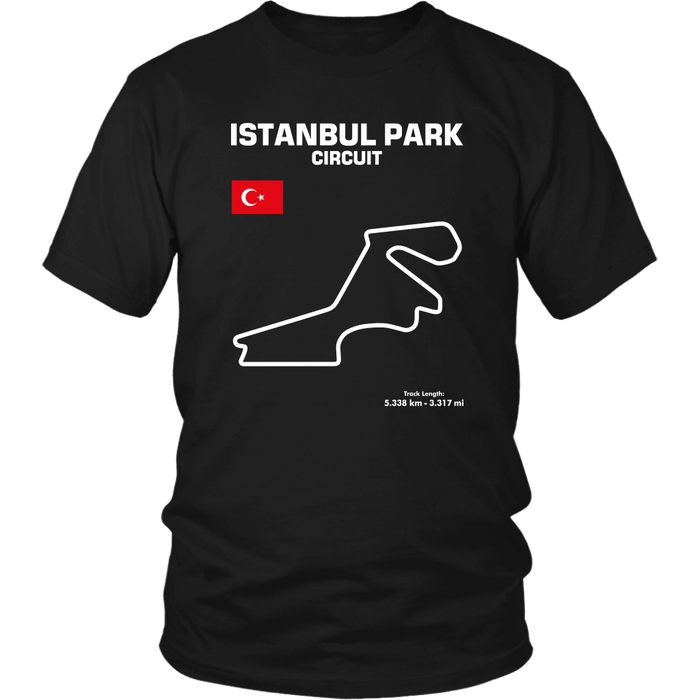 Istanbul Park Circuit Track Outline Series T-shirt and Hoodie