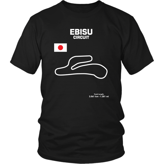 Ebisu Circuit Japan Race Track Outline Series t-shirt or Hoodie