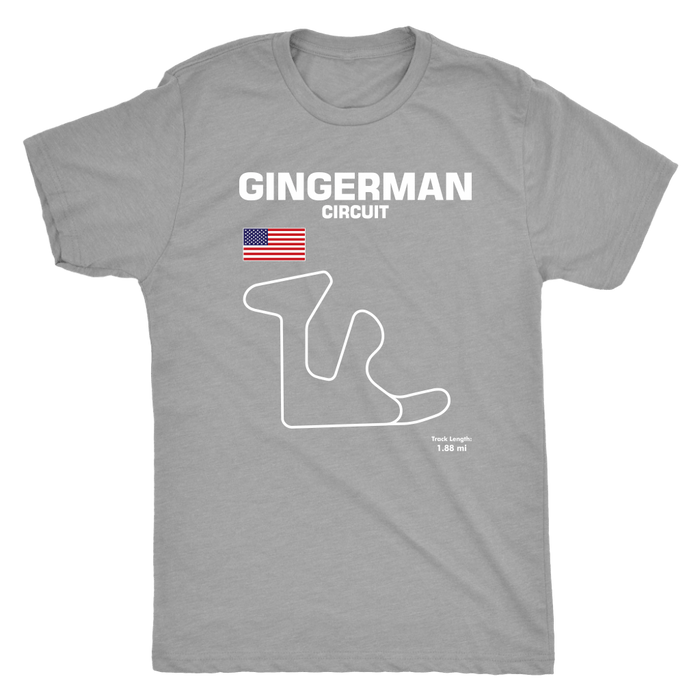 Michigan Gingerman Race Track Outline Series T-shirt or Hoodie