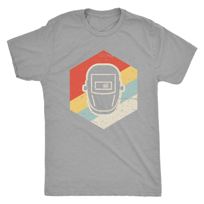 Vintage Retro Welding Helmet Icon T-shirt and Hoodie