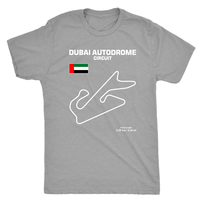 Dubai Autodrome Circuit Track Outline Series T-shirt and Hoodie