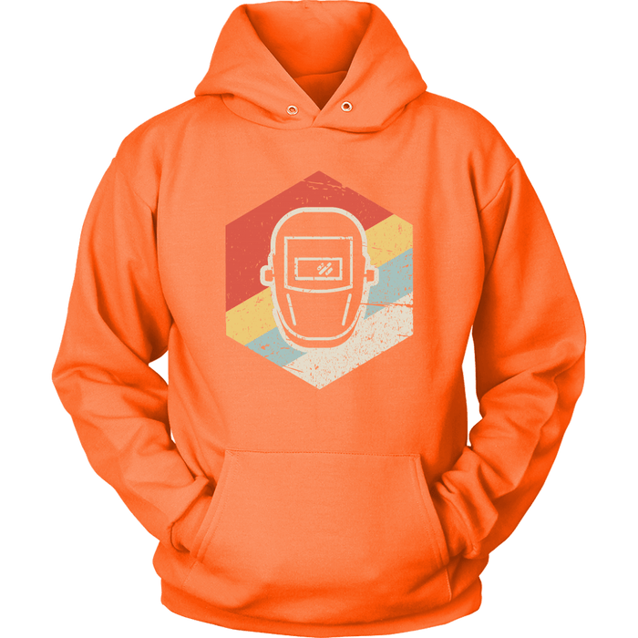 Vintage Retro Welding Helmet Icon T-shirt and Hoodie