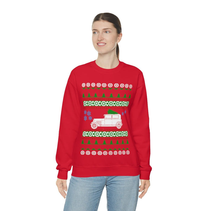 Old car like a Model A ugly Christmas Sweater Sweatshirt