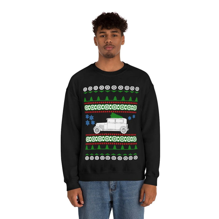 Old car like a Model A ugly Christmas Sweater Sweatshirt