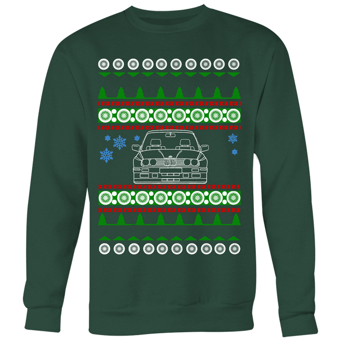 BMW E30 M3 Head-On Ugly Christmas Sweater, hoodie and long sleeve t-shirt sweatshirt