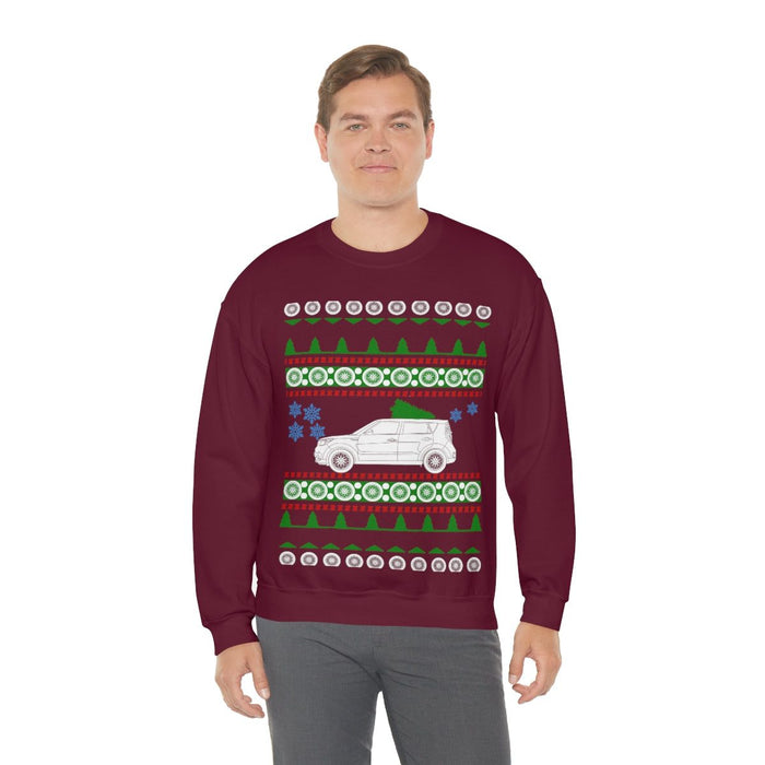 UK Car like a Soul Ugly Christmas Sweater kia