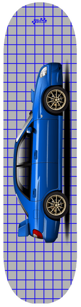 Car Art Subaru STI Skateboard Deck 7-ply Canadian Hard Rock Maple Blue V3