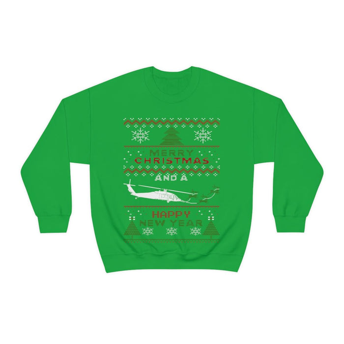 Copy of Military Helicopter Blackhawk Ugly Christmas Sweater Sweatshirt monster digital