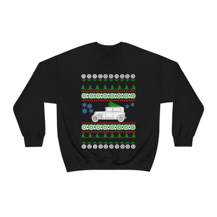 Old car like a Model A ugly Christmas Sweater Sweatshirt