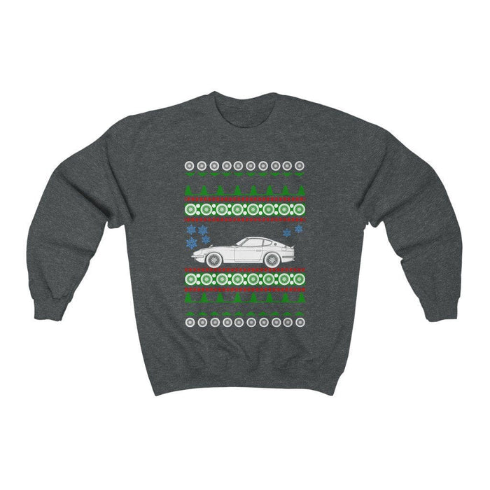 car like Datsun 240Z Ugly Christmas Sweater Sweatshirt (many colors) no tree