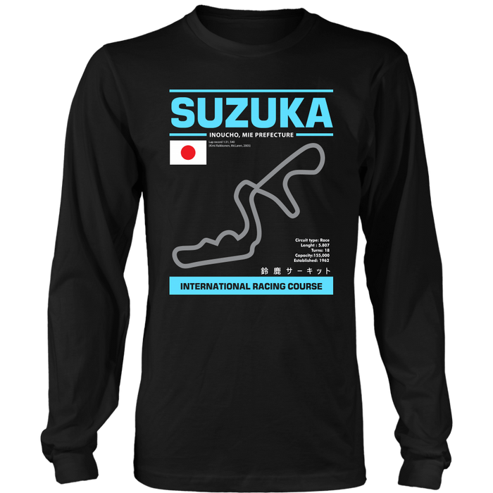 Suzuka International Racing Course Race Track Outline Series Shirt