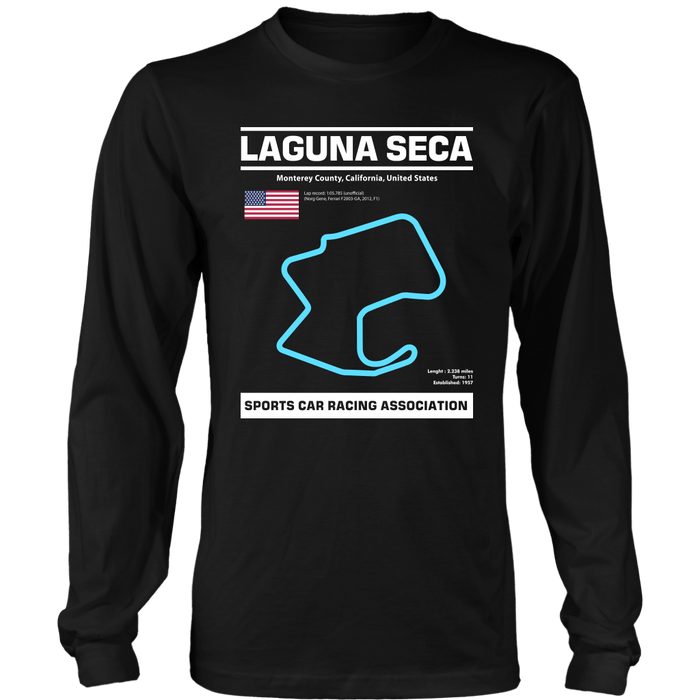 Version 2 Laguna Seca Race Track Outline Series T-shirt