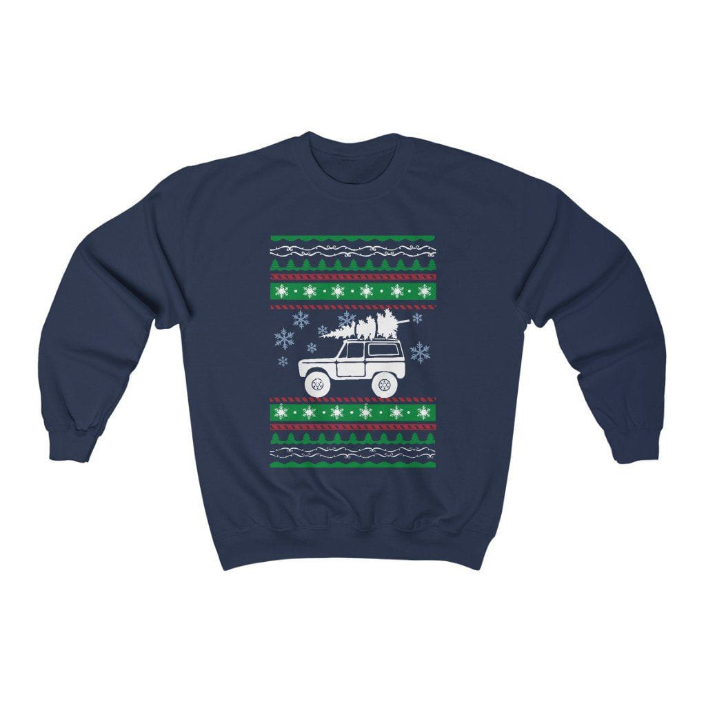 Bronco ugly sweater green