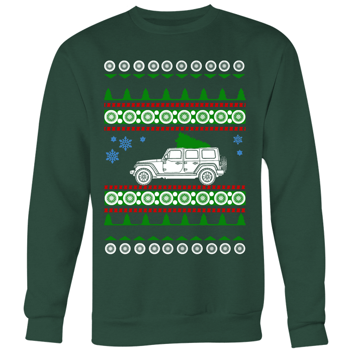 off road american vehicle Wrangler 4 door ugly christmas sweater, hoodie and long sleeve t-shirt sweatshirt