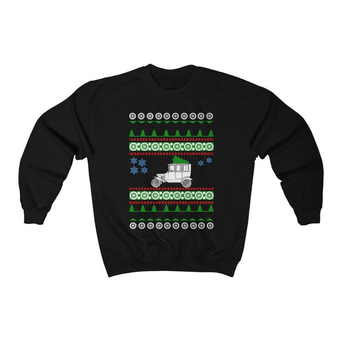 old car like a Ford Model T ugly christmas sweater sweatshirt more colors