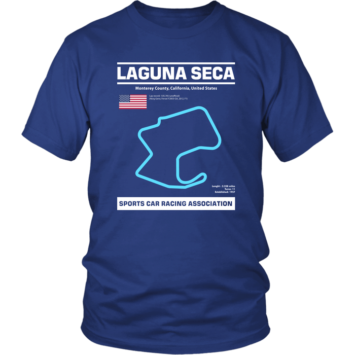 Version 2 Laguna Seca Race Track Outline Series T-shirt