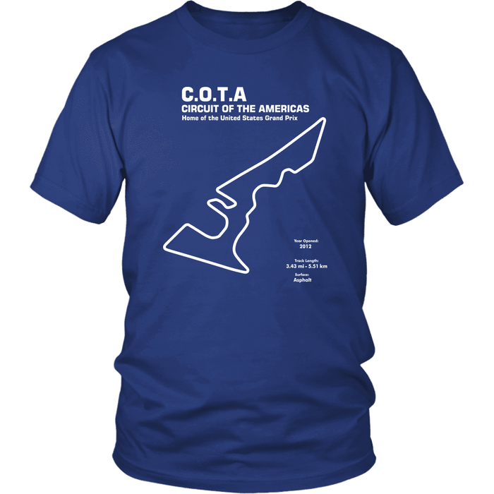 Circuit of the America's COTA Race Track Outline Series T-shirt