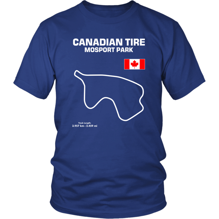 Canadian Tire Motorsport Mosport Park Track Outline Series T-shirt and Hoodie