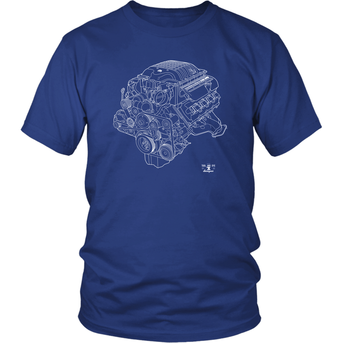 Engine Blueprint Series like a 1000hp Hellephant  t-shirt or hoodie