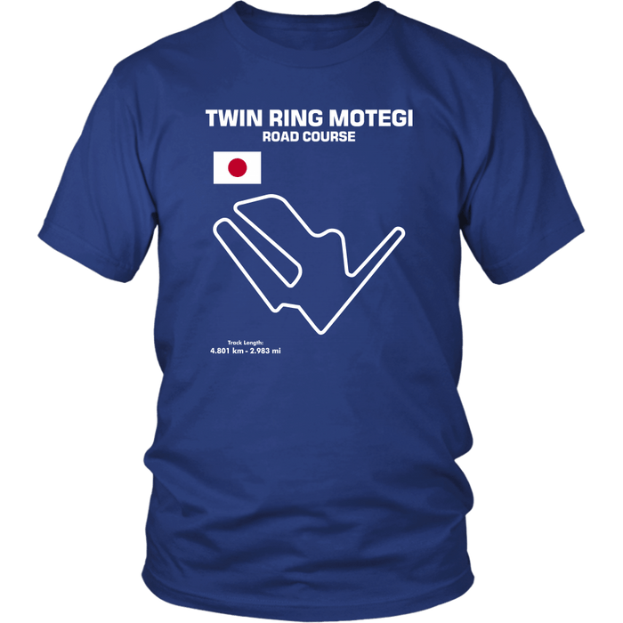 Twin Ring Motegi Road Course Track Outline Series T-shirt and Hoodie