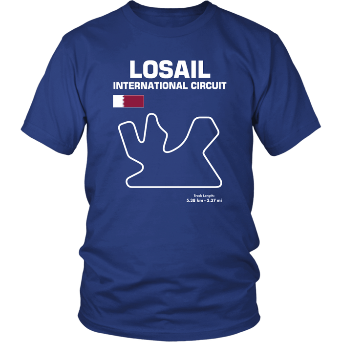 Losail International Circuit Qatar Race Track Outline Series T-shirt or Hoodie