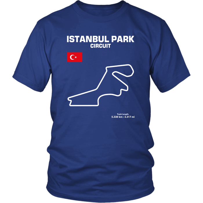 Istanbul Park Circuit Track Outline Series T-shirt and Hoodie