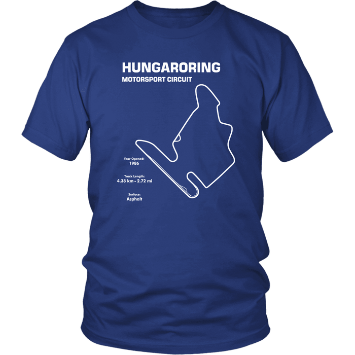 Hungaroring Motorsport Circuit Race Track Outline Series T-shirt