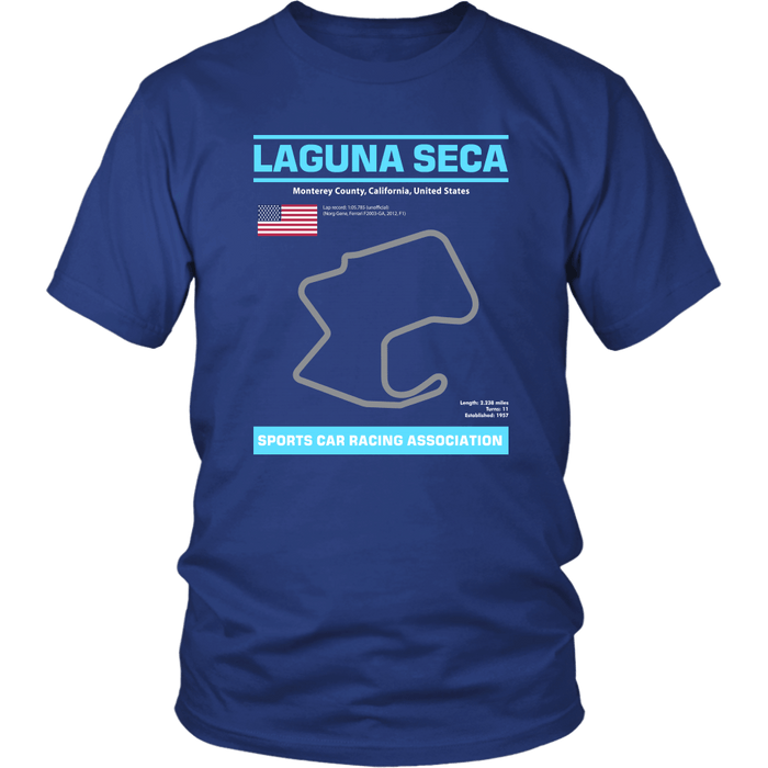 Version 2 Laguna Seca Race Track Outline Series T-shirt