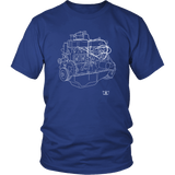 Engine Blueprint Series Ford 300 Inline 6 T-shirt or Hoodie
