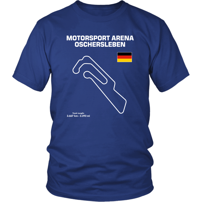 Motorsport Arena Oschersleben Track Outline Series T-shirt and Hoodie