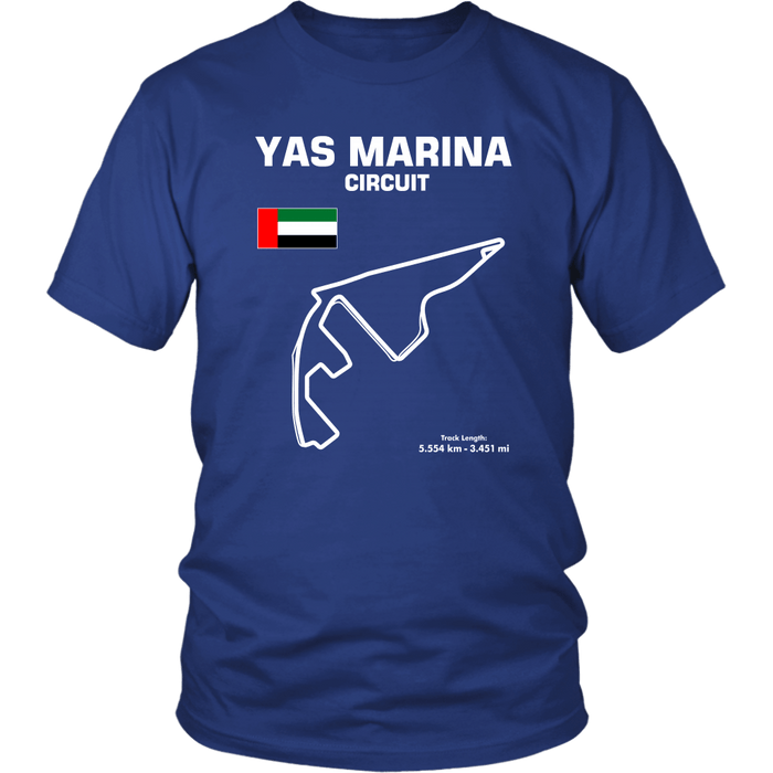 Yas Marina Circuit Abu Dhabi Race Track Outline Series T-shirt and Hoodie