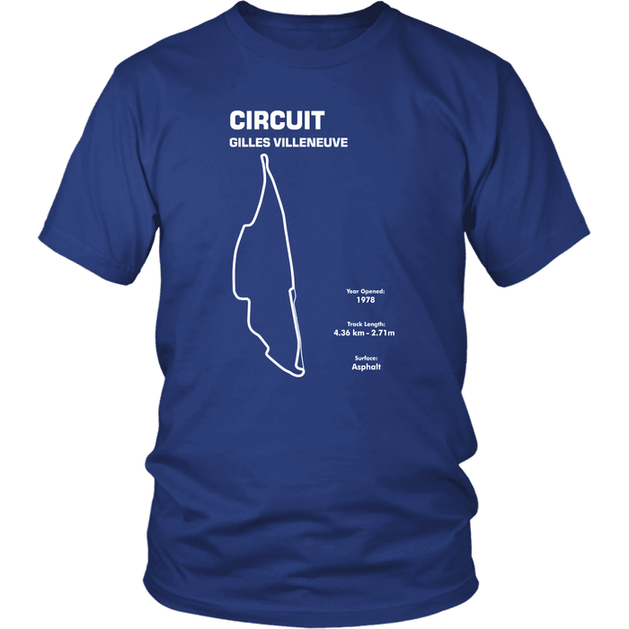 Circuit Gilles Villeneuve Track Outline T-shirt