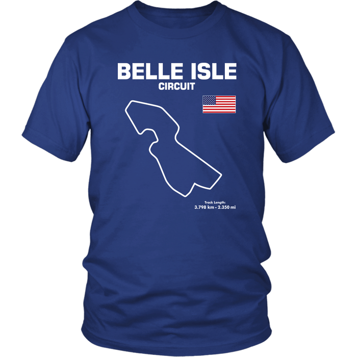 Detroit Belle Isle Track Outline Series T-shirt or Hoodie