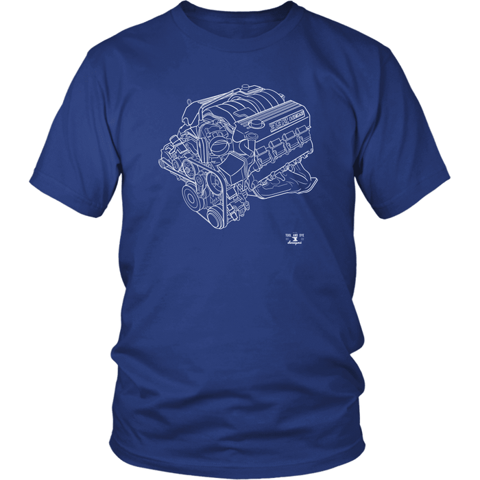 Engine Blueprint Illustration Series like a Hemi 392 6.4L