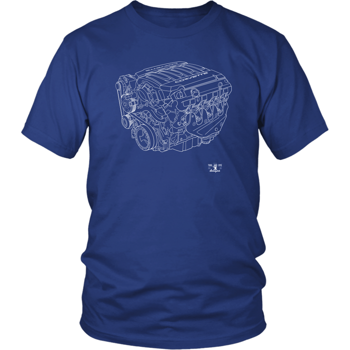 Engine Blueprint Series LT1 Corvette T-shirt and Hoodie