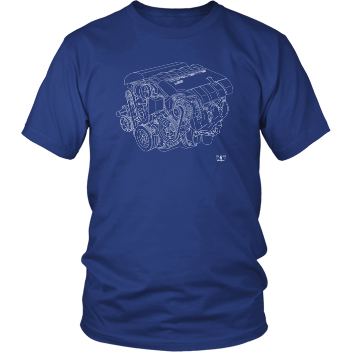 Engine Blueprint Series LS3 Corvette V8 T-shirt and Hoodie