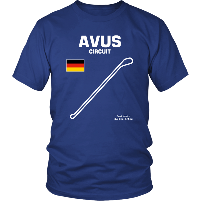 Avus Circuit Germany Race Track Outline Series T-shirt and Hoodie