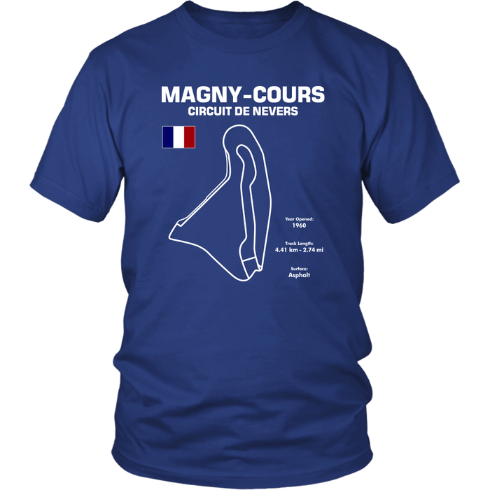 Circuit de Nevers Magny Cours Version 3 Track Outline Series T-shirt and Hoodie