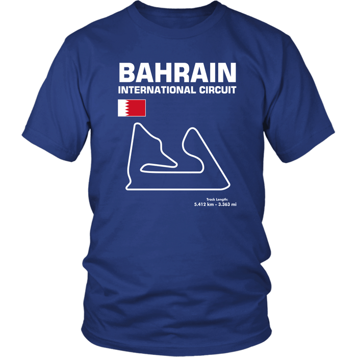 Bahrain International Circuit Race Track Outline Series T-shirt and Hoodie