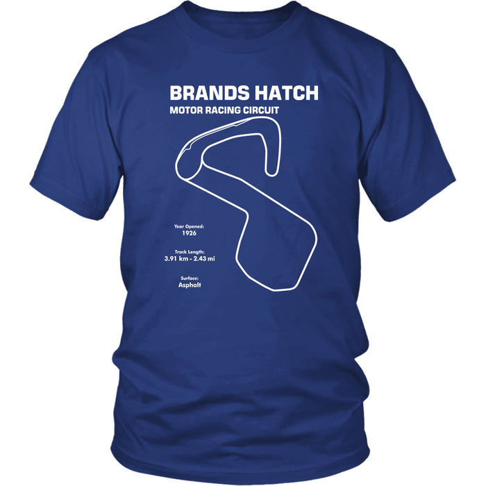 Brands Hatch Motor Racing Circuit Track Outline Series T-shirt