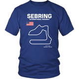 Sebring International Circuit Track Outline Series Version 2 T-shirt and Hoodie