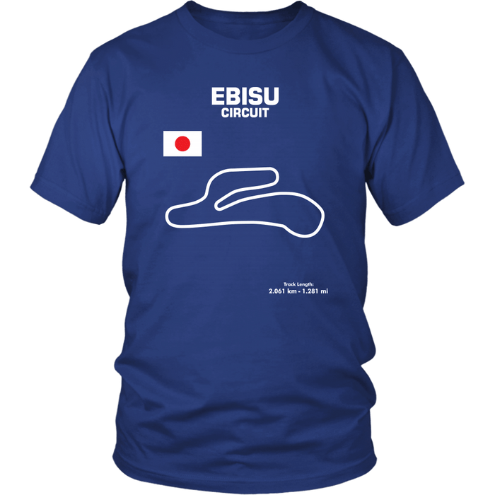 Ebisu Circuit Japan Race Track Outline Series t-shirt or Hoodie