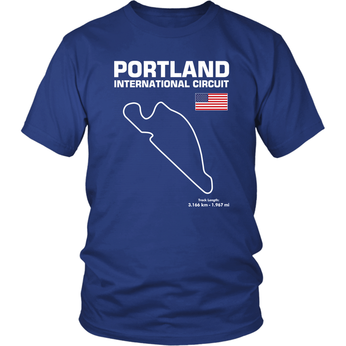 Portland International Circuit Race Track Outline Series T-shirt or Hoodie