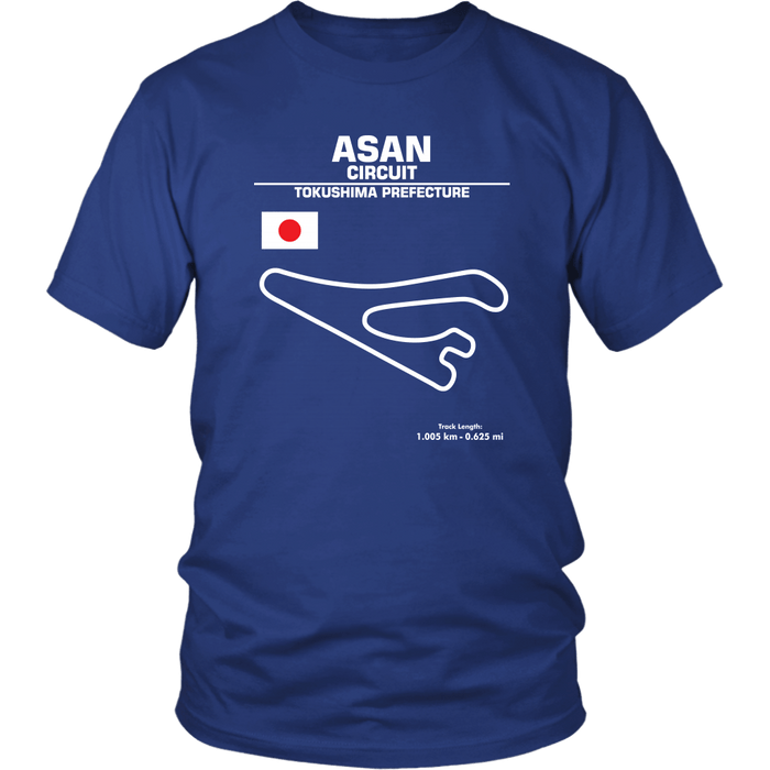 Asan Circuit Japan Race Track Outline Series T-shirt or Hoodie