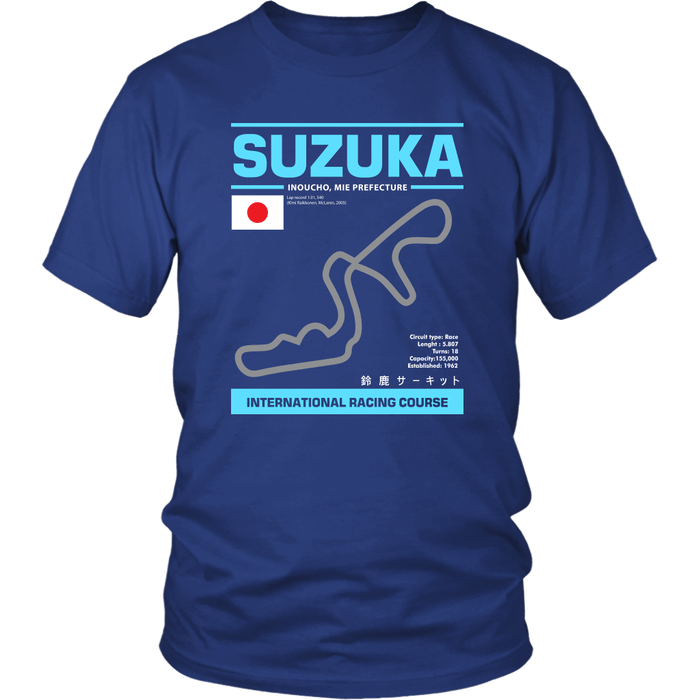 Suzuka International Racing Course Race Track Outline Series Shirt