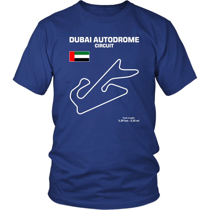 Dubai Autodrome Circuit Track Outline Series T-shirt and Hoodie