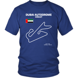 Dubai Autodrome Circuit Track Outline Series T-shirt and Hoodie