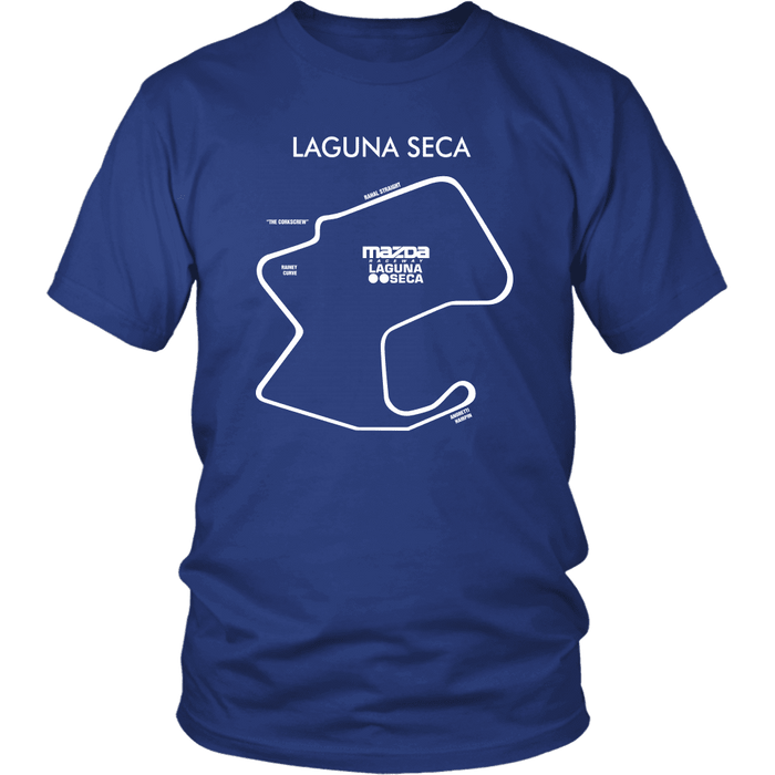 Laguna Seca WeatherTech Raceway Track Outline T-shirt