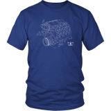 Engine Blueprint Series LS engine V8 T-shirt and Hoodie version 3