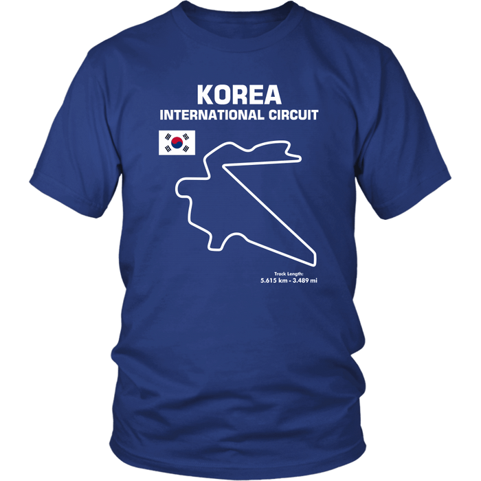 Korea International Circuit Race Track Outline Series T-shirt or Hoodie